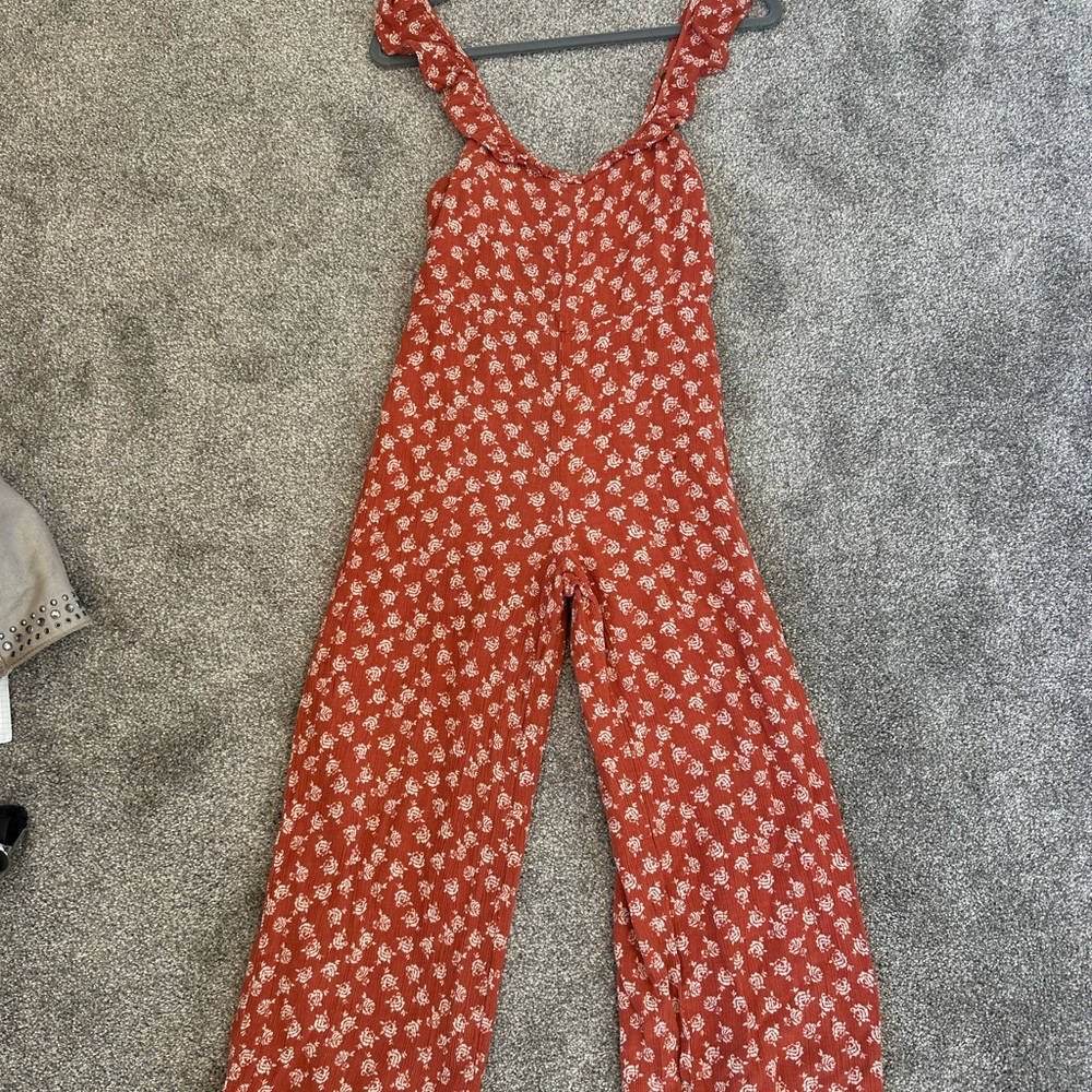 Floral orange Jumpsuit | Boho jumpsuit | Hippie Playsuit